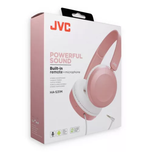JVC HA-S31MPE vezetékes fejhallgató rózsaszín-4975769458651 4 kép