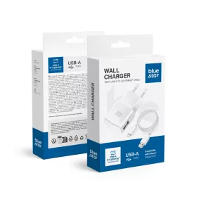   Blue Star USB-A 1A 5W hálózati töltő adapter + USB-A–Lightning kábel TFK-TC-1100B fehér