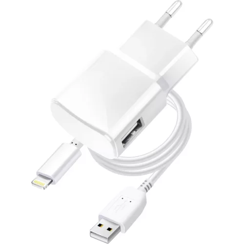 Blue Star USB-A 1A 5W hálózati töltő adapter + USB-A–Lightning k-5901737183729 3 kép