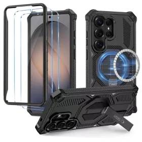   Samsung Galaxy S26 Ultra Tech-Protect MagBlast MagSafe + Glass 2 db-os fekete tok