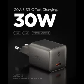 Spigen Essential EE301EU-GAN 1 portos 30 W-os GaN hálózati töltőad-8800283315790 2 kép