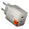 Spigen Essential EE472EU-GAN 2 portos GaN hálózati USB-C töltőadapter 47W természetes titán