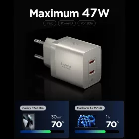 Spigen Essential EE472EU-GAN 2 portos GaN hálózati USB-C töltőadap-8800283315837 2 kép