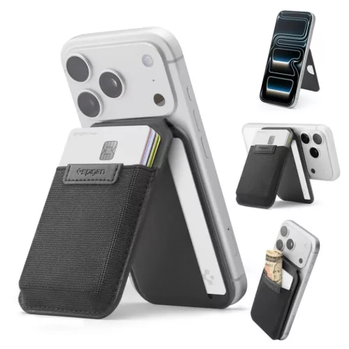 Spigen S314-4 Slim Fold Tripod Wallet MagSafe fekete-8800337247244 7 kép