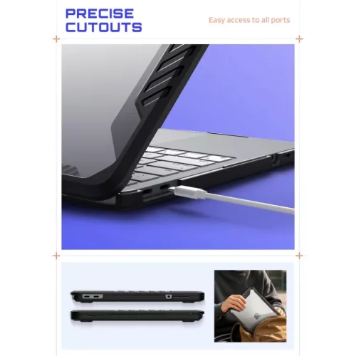 MacBook Neo 13 2026 Supcase Unicorn Beetle Pro fekete/átlátszó tok-843439161412 5 kép