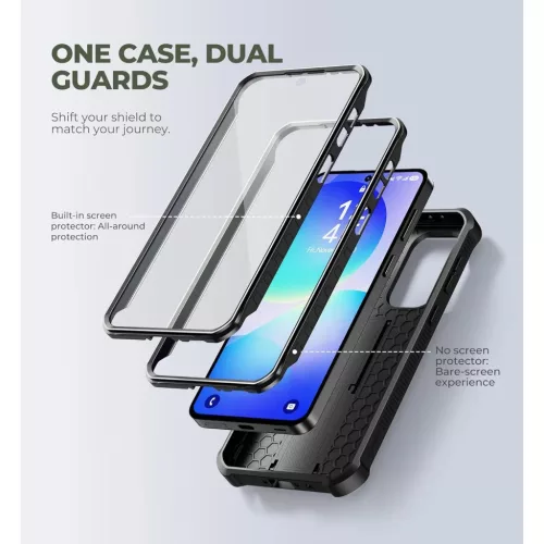 Dexnor Samsung Galaxy A37 tok beépített kijelzővédővel, mágneses-6977140254270 2 kép