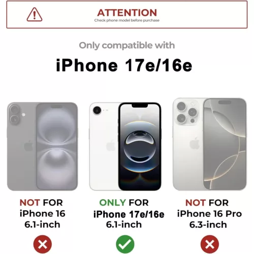 Dexnor iPhone 17e / iPhone 16e tok beépített kijelzővédővel, kame-6977140256687 2 kép