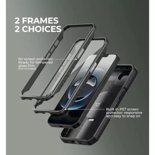 Dexnor iPhone 17e / iPhone 16e tok beépített kijelzővédővel, kame-6977140256687 4 kép