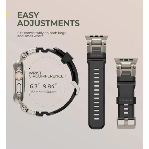 Dexnor Apple Watch Ultra 2 / Ultra 49 mm szíj strapabíró fém csatl-6977140258247 2 kép