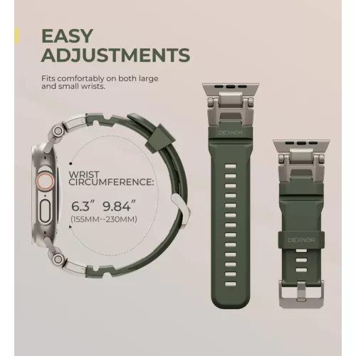 Dexnor Apple Watch Ultra 2 / Ultra 49 mm rozsdamentes acél szíj stra-6977140258278 5 kép