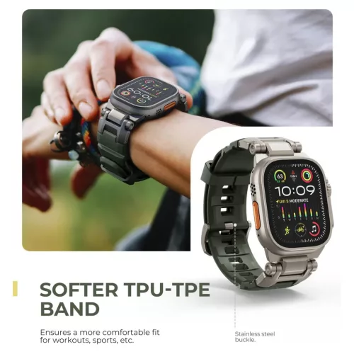 Dexnor Apple Watch Ultra 2 / Ultra 49 mm rozsdamentes acél szíj stra-6977140258278 6 kép