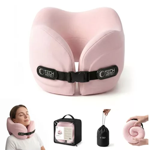 Tech-Protect ComfortRest utazó nyakpárna rózsaszín-5906302340125 2 kép