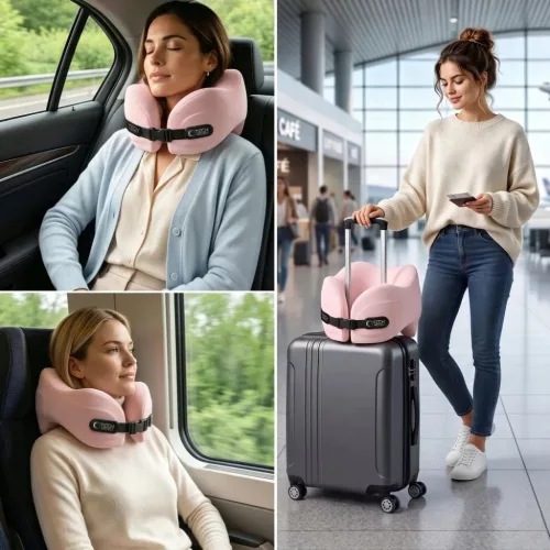 Tech-Protect ComfortRest utazó nyakpárna rózsaszín-5906302340125 5 kép