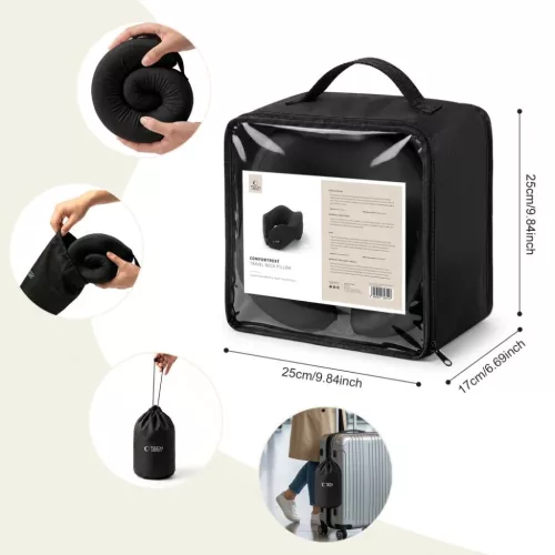 Tech-Protect ComfortRest utazó nyakpárna fekete-5906302353118 7 kép