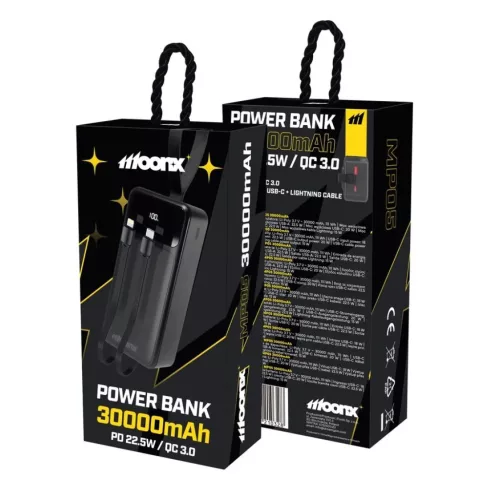 MOONX MP05 PD külső akkumulátor 20W 1xUSB-C + 1xUSB QC3.0 22.5W 300-5907317210328 1 kép