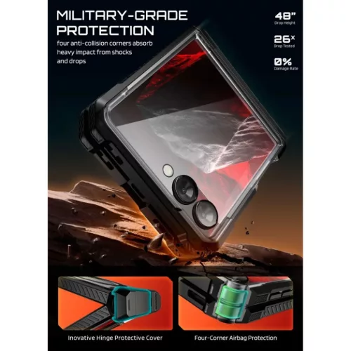 Samsung Galaxy Z Flip 8 Supcase UB Grip Mag MagSafe fekete tok-843439162266 4 kép