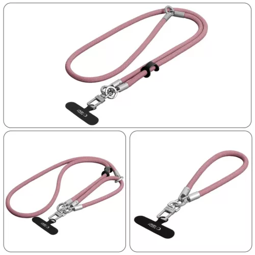 Tech-Protect C10S Rope Crossbody & Wrist porrózsaszín/titán-5906302324354 5 kép