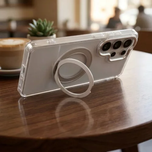 Samsung Galaxy A57 Frame Circle Stand MagSafe-kompatibilis átlátszó-5903396468766 3 kép