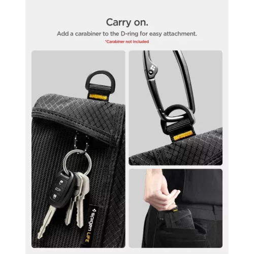 Spigen LF300 RFID kártyatartó pénztárca, fekete-8800337243604 10 kép