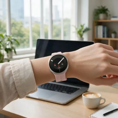 Samsung Galaxy Watch 8 / 9 / Classic (40 / 44 / 46 mm) púderrózsasz�-5906302325634 3 kép