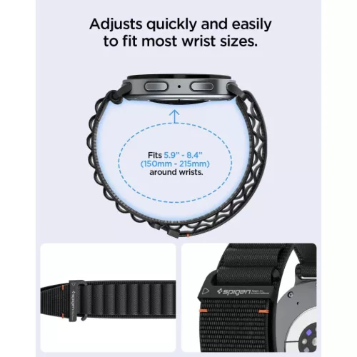  Samsung Galaxy Watch 8 / 9 / Classic (40 / 44 / 46 mm) fekete Spigen -8800337247404 9 kép