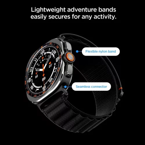  Samsung Galaxy Watch Ultra 1 / 2 (47 mm) fekete Spigen WBF1 nejlon ó-8800337247466 6 kép