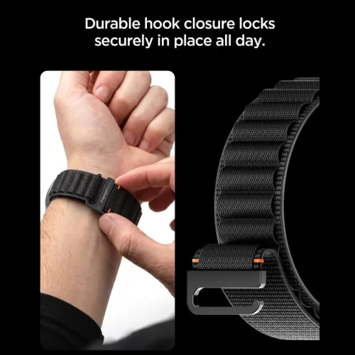  Samsung Galaxy Watch Ultra 1 / 2 (47 mm) fekete Spigen WBF1 nejlon ó-8800337247466 9 kép