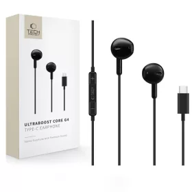   Tech-Protect Ultraboost Core G4 USB-C vezetékes fülhallgató fekete