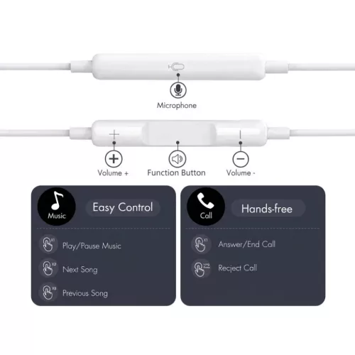 Tech-Protect Ultraboost Core G3 vezetékes fülhallgató 3,5 mm-es csa-5906302324255 7 kép