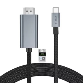 TECH-PROTECT Ultraboost  kábel USB-C - HDMI 2.1 8K 60HZ 200cm vasszü-5906302323920 7 kép