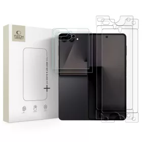    Samsung Galaxy Z Flip 7 / 8 átlátszó Tech-Protect Easy Set Foil & Glass Fit+ 4 az 1-ben képernyővédő készlet