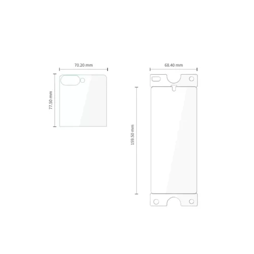  Samsung Galaxy Z Flip 7 / 8 átlátszó Tech-Protect Easy Set Foil & -5906302324743 2 kép