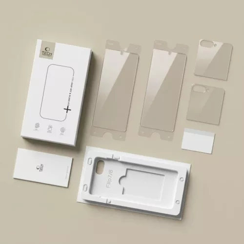  Samsung Galaxy Z Flip 7 / 8 átlátszó Tech-Protect Easy Set Foil & -5906302324743 8 kép