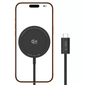  A54 fekete Tech-Protect mágneses MagSafe vezeték nélküli töltő,-5906302323913 2 kép