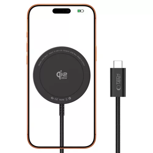  A54 fekete Tech-Protect mágneses MagSafe vezeték nélküli töltő,-5906302323913 2 kép