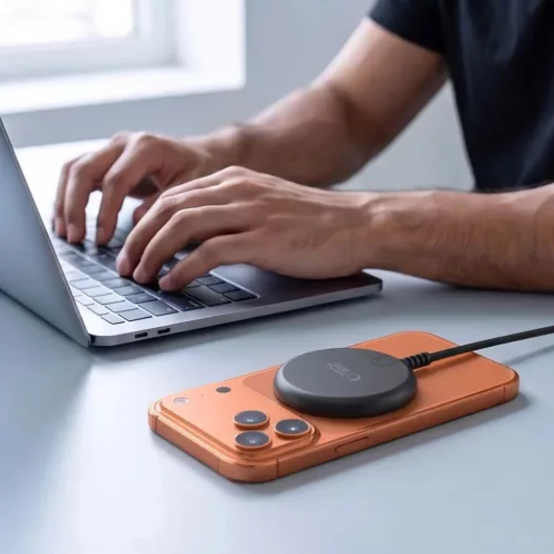  A54 fekete Tech-Protect mágneses MagSafe vezeték nélküli töltő,-5906302323913 6 kép