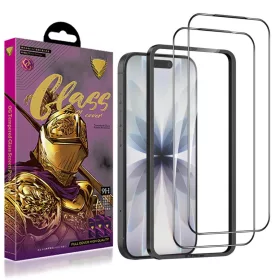   iPhone 17 Pro Max HD edzett üveg kijelzővédő 9H keménységgel, felhelyező kerettel – 2 db OG PURPLE