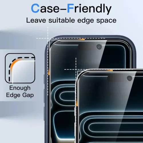 iPhone 17 Pro Max HD edzett üveg kijelzővédő 9H keménységgel, fe- 4 kép