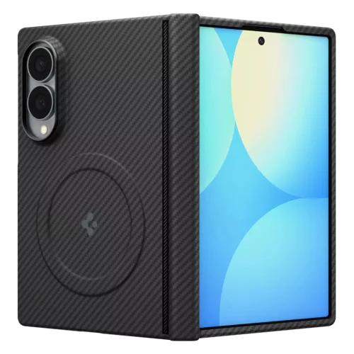  Samsung Galaxy Z Fold 8 fekete Spigen AirSkin Aramid MagFit tok-8800337250817 2 kép
