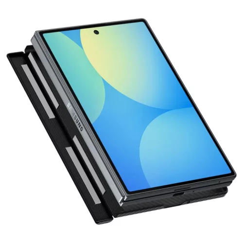  Samsung Galaxy Z Fold 8 fekete Spigen AirSkin Aramid MagFit tok-8800337250817 3 kép