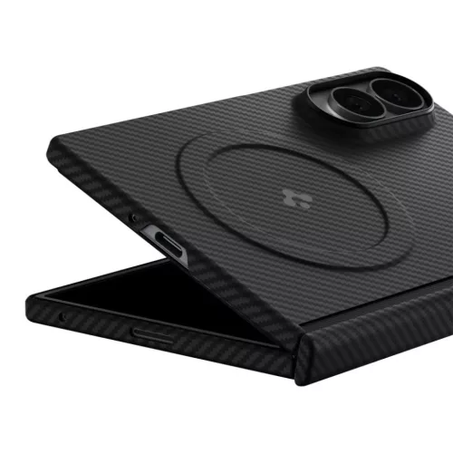  Samsung Galaxy Z Fold 8 fekete Spigen AirSkin Aramid MagFit tok-8800337250817 5 kép