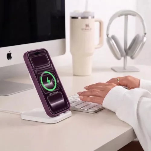  iPhone 17 Pro / 18 Pro matt sötét cseresznye Tech-Protect BasicMag -5906302341849 5 kép