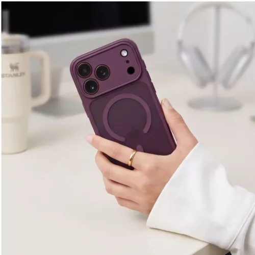  iPhone 17 Pro / 18 Pro matt sötét cseresznye Tech-Protect BasicMag -5906302341849 9 kép