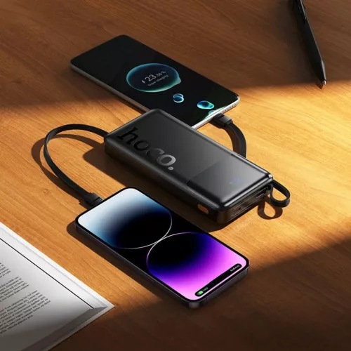 Hoco J156 Founder 10000 mAh külső akkumulátor beépített kábelekk-6942007662277 7 kép