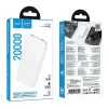 Hoco J153A Stability 20000 mAh-es 10 W-os fehér külső akkumulátor -6942007656092 5 kép