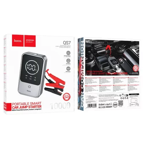 Hoco QS7 Source 10000 mAh autóindító külső akkumulátor, fémszü-6942007662840 9 kép