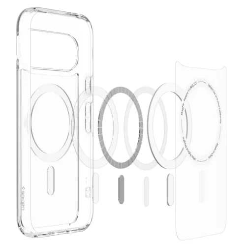 Google Pixel 11 Átlátszó/fehér Spigen Ultra Hybrid Mag MagSafe tok-8800337245745 6 kép