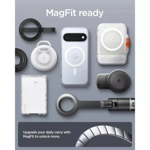 Google Pixel 11 Átlátszó/fehér Spigen Ultra Hybrid Mag MagSafe tok-8800337245745 9 kép