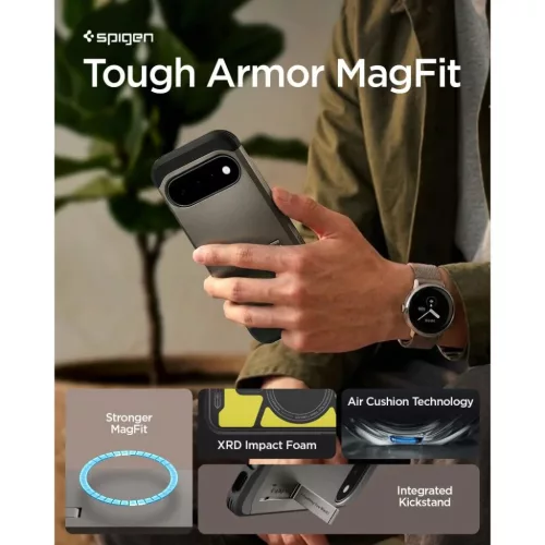 Google Pixel 11 szürke Spigen Tough Armor Mag MagSafe tok-8800337249842 10 kép