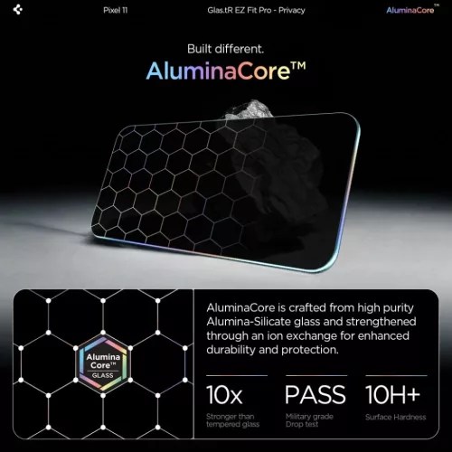 Google Pixel 10 / 11 Spigen Glas.tR EZ Fit Pro AC adatvédelmi edzett -8800337246797 7 kép